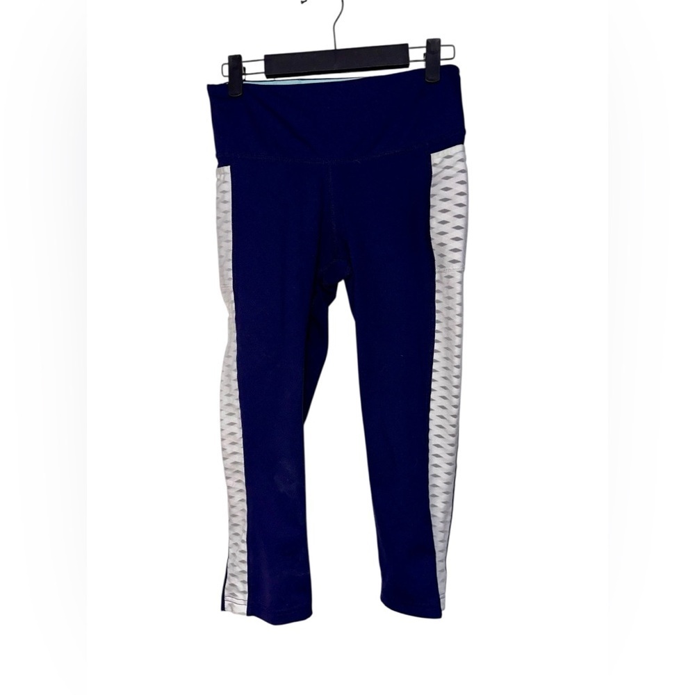 Brooks Navy and White Leggings Small (athletic,sport, running)